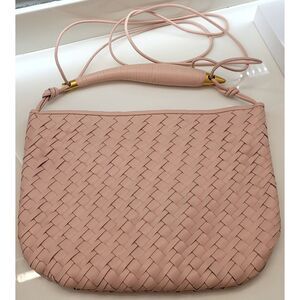 Walter Baker Hand Woven Pink Fairy Hobo Leather Bag w/ Strap Ballet Babydoll Bag